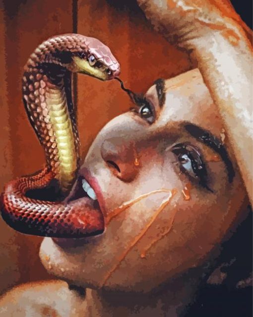 Lady With Snake Tongue Diamond Painting