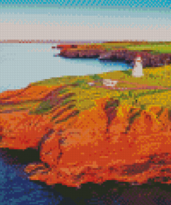 Lighthouse In Prince Edward Island Diamond Painting