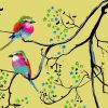 Lilac Breasted Birds On Tree Diamond Painting