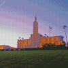 Los Angeles Temple At Night Diamond Painting