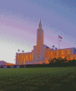 Los Angeles Temple At Night Diamond Painting