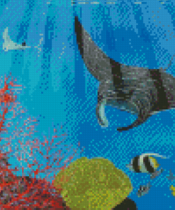 Mantaray Fish Art Diamond Painting