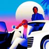 Miami Vice Illustration Poster Diamond Painting