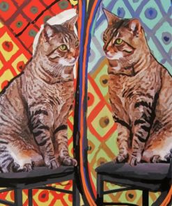 Mirror Cat Art Diamond Painting