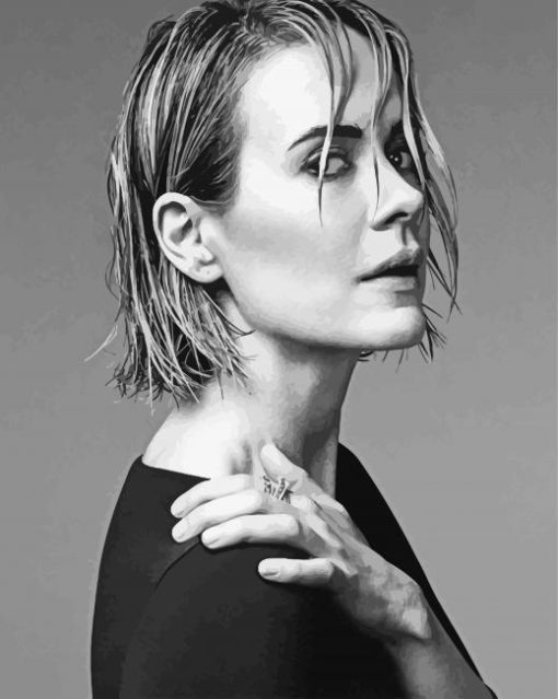 Monochrome Sarah Paulson Diamond Painting