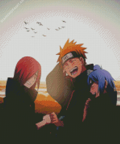 Nagato And Konan And Yahiko Diamond Painting