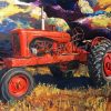 Old Red Tractor Diamond Painting