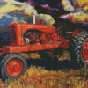 Old Red Tractor Diamond Painting