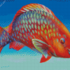 Orange Parrot Fish Diamond Paintings