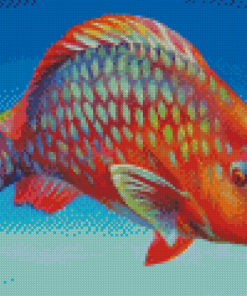 Orange Parrot Fish Diamond Paintings