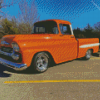 Orange Chevy Apache Diamond Paintings