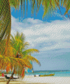 Palm Trees In Montego bay Jamaica Diamond Painting