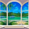 Paradise Window Beach Diamond Paintings