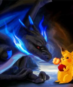 Pikachu Charizard X Art Diamond Paintings