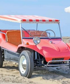 Pink Beach Buggy Diamond Painting