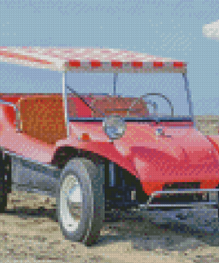 Pink Beach Buggy Diamond Painting