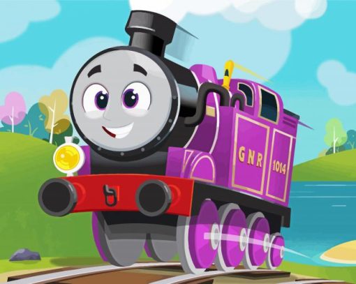 Purple Thomas And Friends Diamond Painting