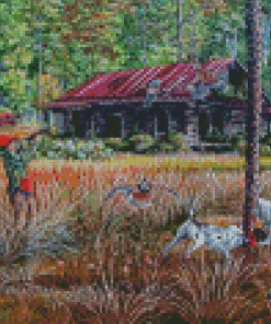 Quail Hunting On Familiar Ground Diamond Paintings