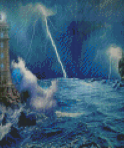 Rainy Stormy Sea Diamond Painting