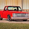 Red C10 Chevy Truck Diamond Paintings