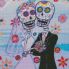 Romantic Sugar Skull Wedding Couple Art Diamond Paintings