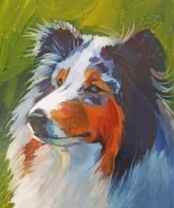 Rough Collie Dog Art Diamond Painting