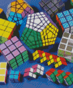 Rubiks Cubes Diamond Paintings