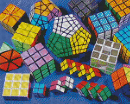 Rubiks Cubes Diamond Paintings