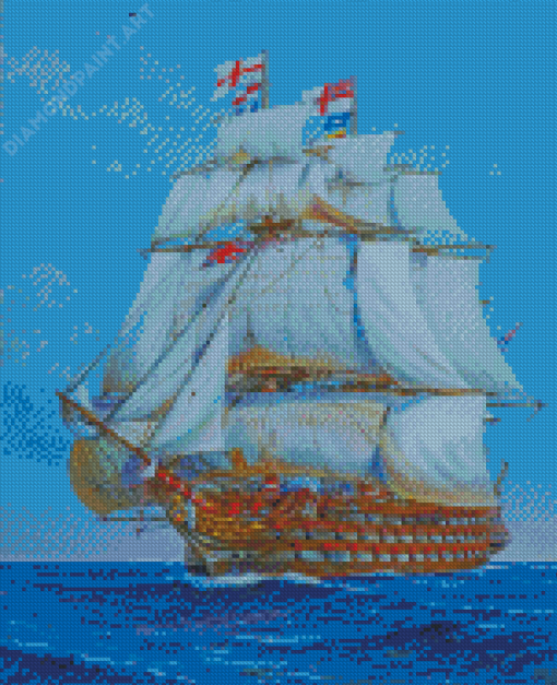 Sea British Navy Ships Diamond Paintings