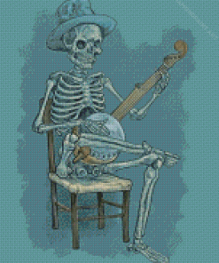 Skull Banjo Diamond Painting