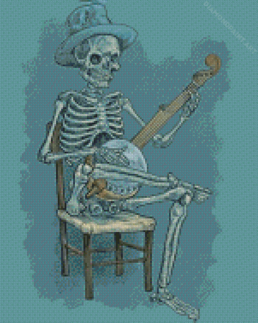 Skull Banjo Diamond Painting