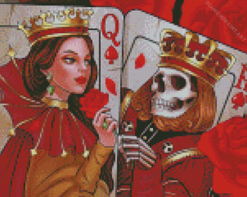 Skull King And Queen Cards Diamond Painting