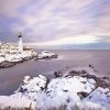 Snowy Portland Lighthouse Diamond Painting