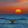 Sunset Whale Tail Diamond Painting