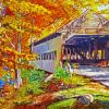 Through The Covered Bridge Diamond Painting