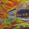 Through The Covered Bridge Diamond Painting