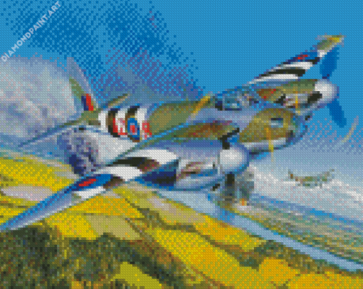 War De Havilland Mosquito Diamond Painting