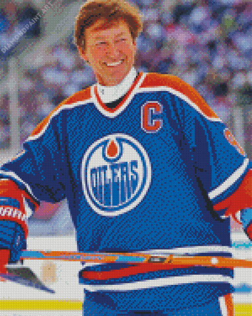 Wayne Gretzky Oilers Ice Hockey Diamond Painting