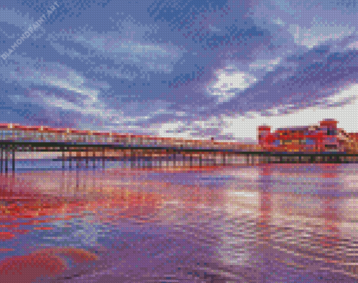 Weston Super Mare Pier Sunset Diamond Painting