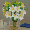 White Lilies In Jug Diamond Painting