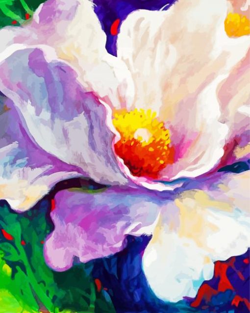 White Flower Simon Bull Diamond Painting