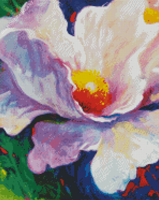 White Flower Simon Bull Diamond Painting