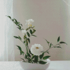 White Ikebana Flower Diamond Painting