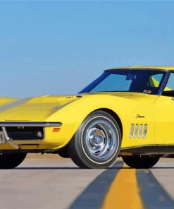 Yellow 69 Corvette Diamond Painting