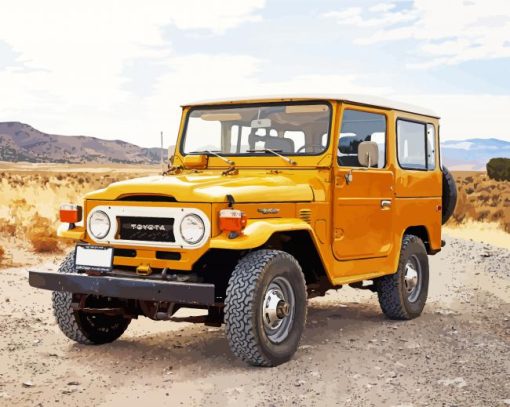 Yellow Toyota Landcruiser Diamond Painting