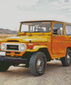 Yellow Toyota Landcruiser Diamond Painting