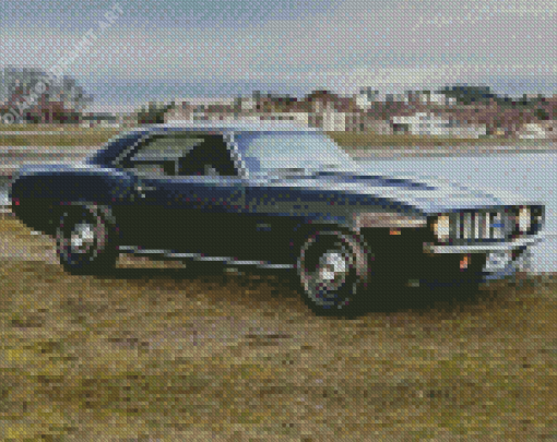 1969 Chevy Camaro Black Diamond Painting