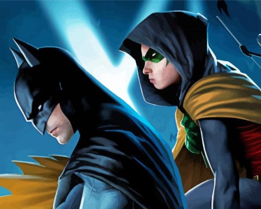 Aesthetic Batman And Robin Art Diamond Painting