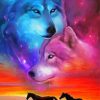 Aesthetic Horse With Wolf Diamond Painting