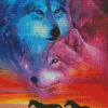 Aesthetic Horse With Wolf Diamond Painting